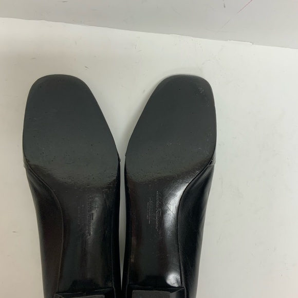 Ferragamo black calf and patent leather low heels 7.5 - Picture 12 of 13